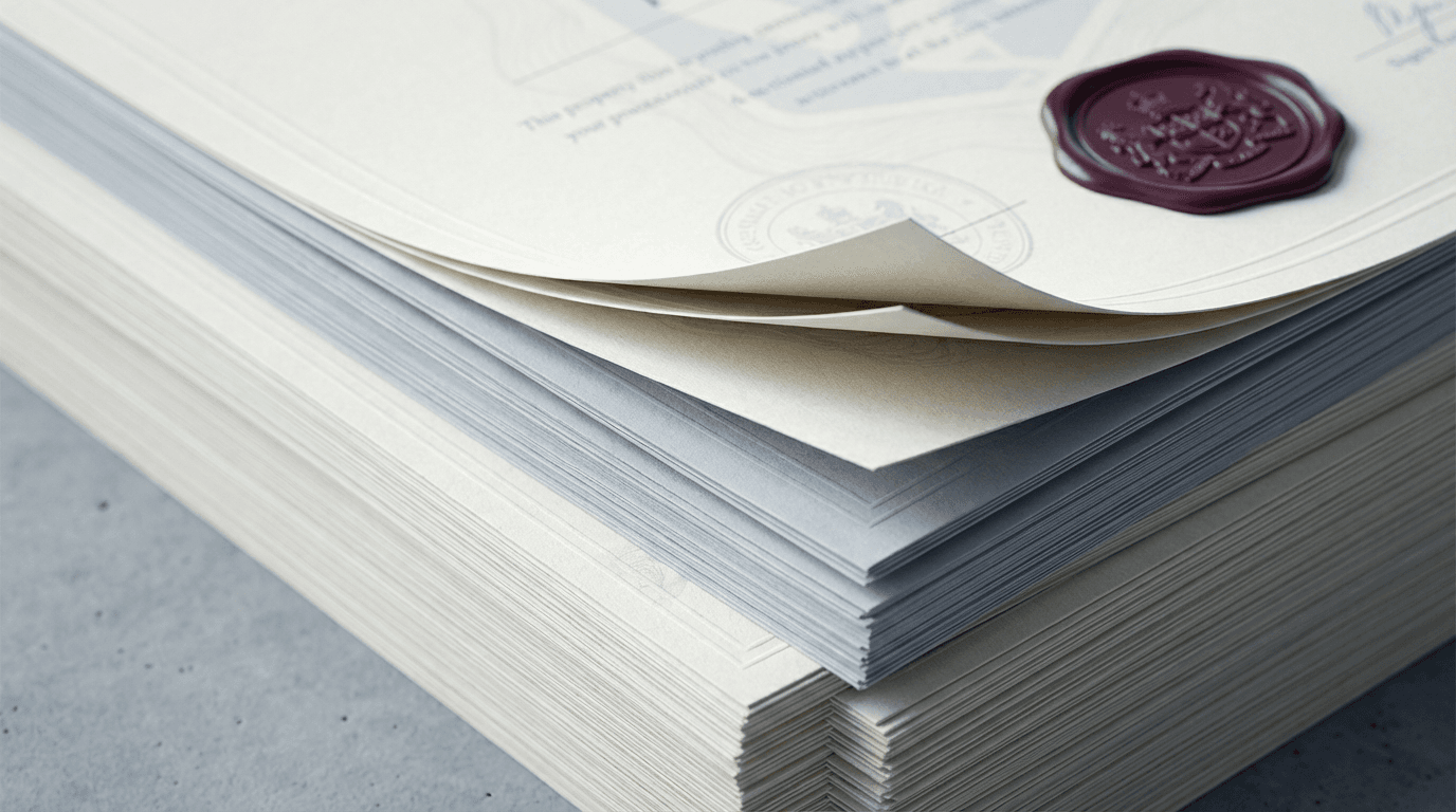Confidential documents with security seal
